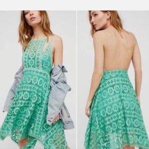 Free People Just Like Honey Lace Mint Green Size 0 Dress